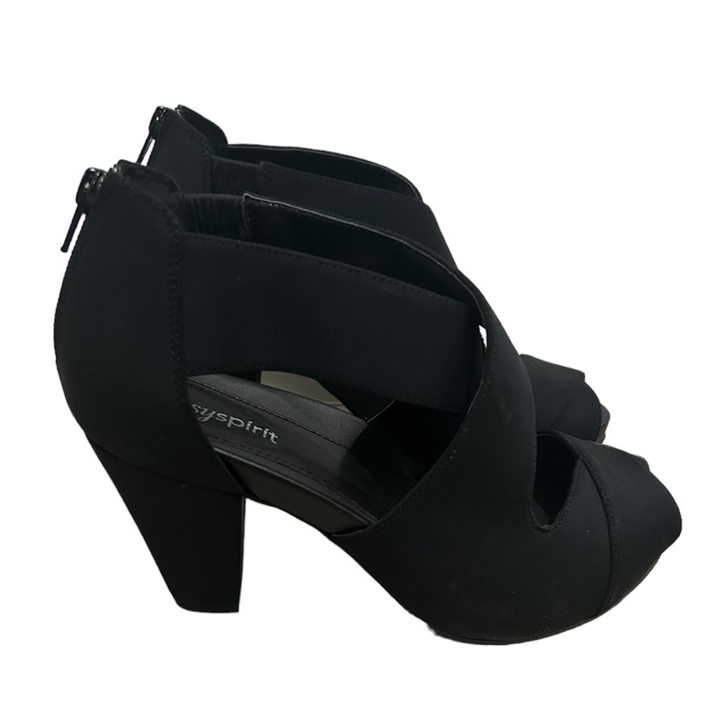 Easy Spirit Black Peep Toe Heels
